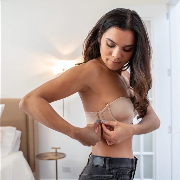 The Bra Lab, Nude / Pinstripe Set! B Cup Multi-Way - Picture 7 of 15